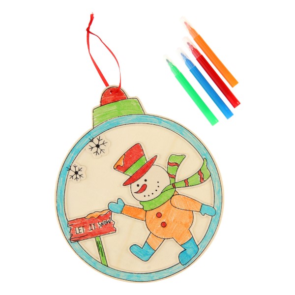 kerstbal kleurset met viltstiften, Kerst DIY