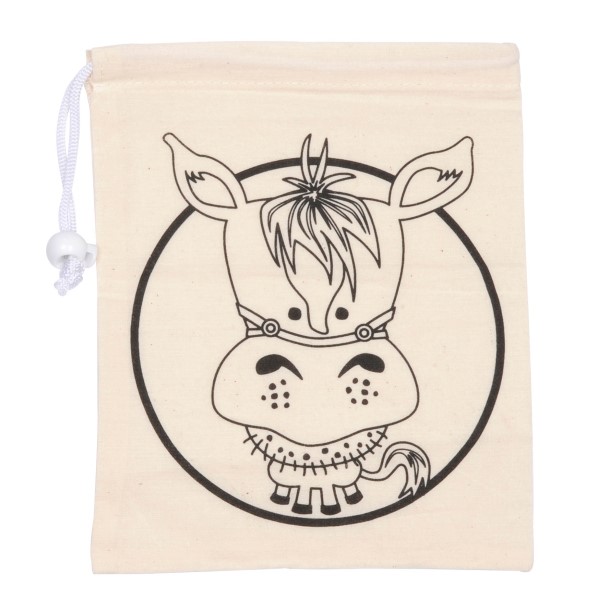 kleur je eigen knikkerzakje paard