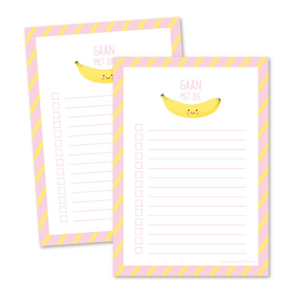 notitieblok gaan met die banaan, studio schatkist