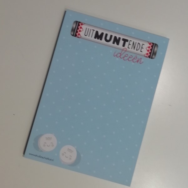 notitieblok uitmuntende ideeën, pepermunt