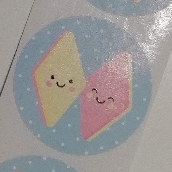 sticker spekjes, sluitzegel spekjes