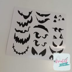 stickervel halloween traktatie gezichtjes