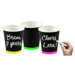 beschrijfbare beker, traktatie beker, kartonnen beker