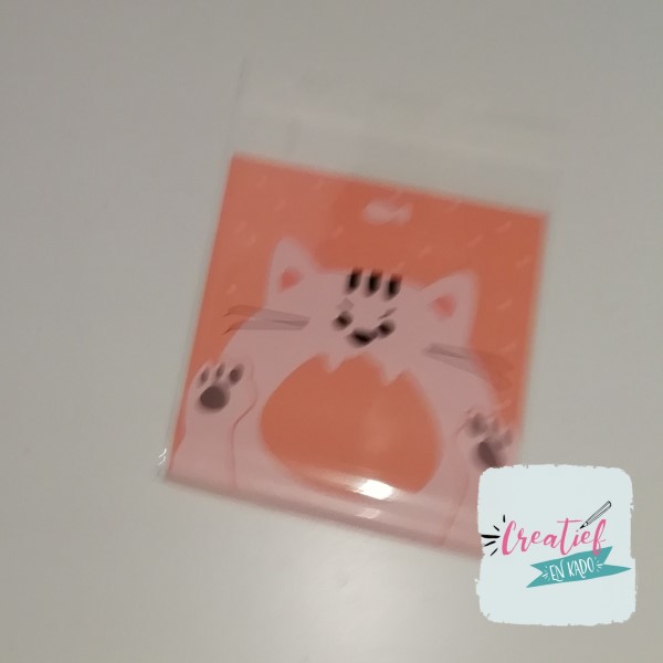 dieren traktatie zakje, poes traktatie zakjes