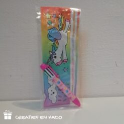 eenhoorn pen en vliegtuigje traktatie, unicorn traktatie, meisjes traktatie, complete traktatie