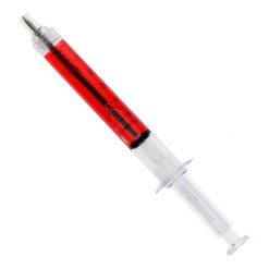 balpen injectiespuit, pen injectienaald, traktatie dokter, traktatie ziekenhuis, uitdeelkadootje