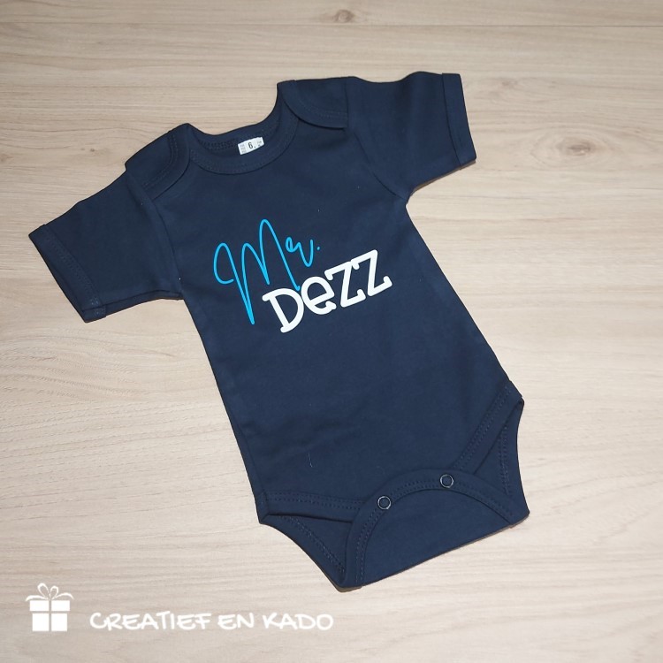 romper mr Dezz, romper eigen tekst, romper geboorte