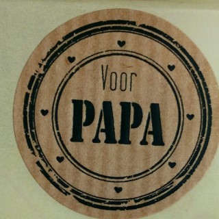 ronde sticker papa, sluitzegel papa, cadeau sticker vaderdag