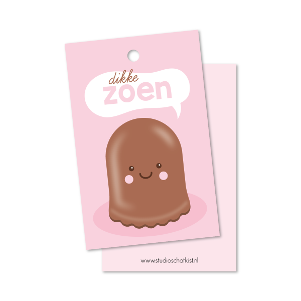 kadolabel dikke zoen, studio schatkist
