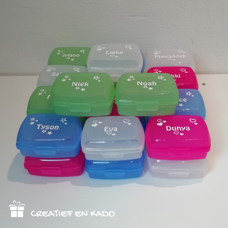 traktatie box met naam