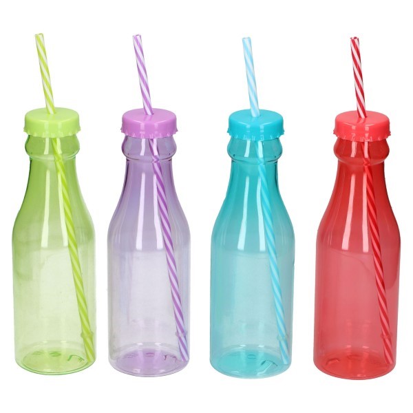 drinkfles met rietje, bidon met rietje, traktatie