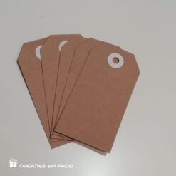kadolabel kraft, kraft tag, kado tag kraft