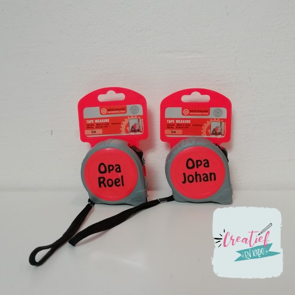 rolmaat opa, rolmaat met eigen tekst