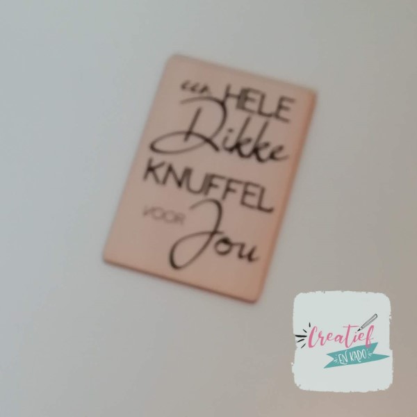 houten kaart een hele dikke knuffel, houten wenskaart,