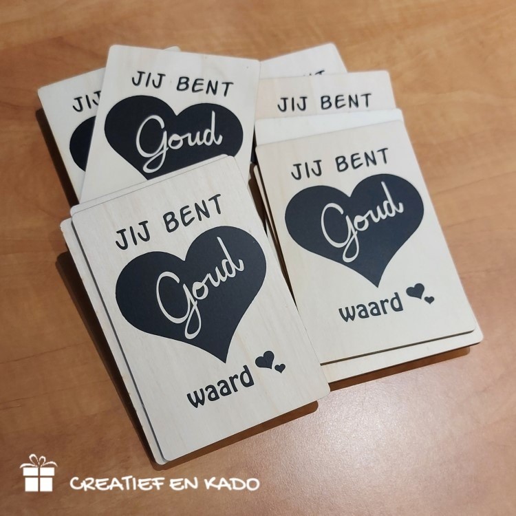 houten kaart jij bent goud waard, houten kaarten jij bent goud waard,