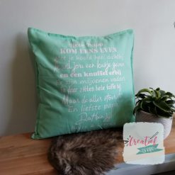 kussenhoes lieve papa, kussenhoes Mint, cadeau vaderdag