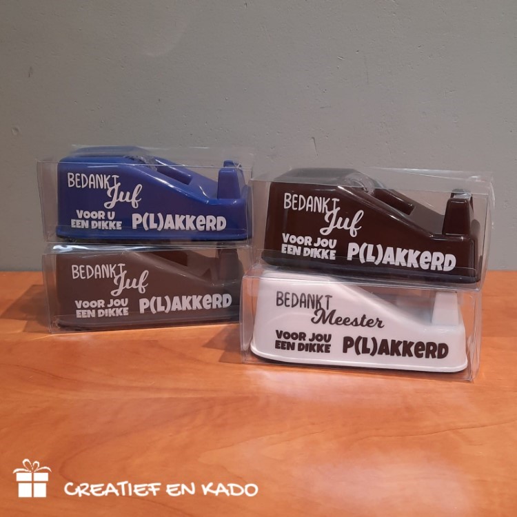 plakbandhouder juf of meester