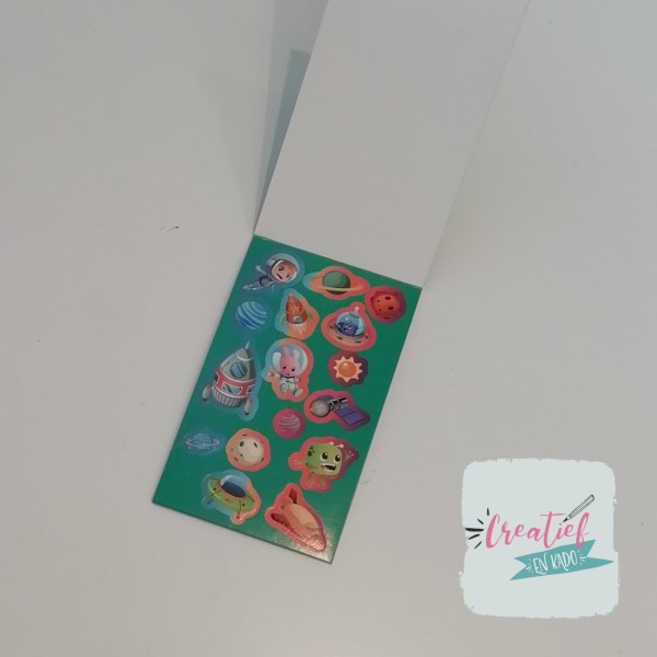 stickerboekje ruimtevaart, astronaut stickers