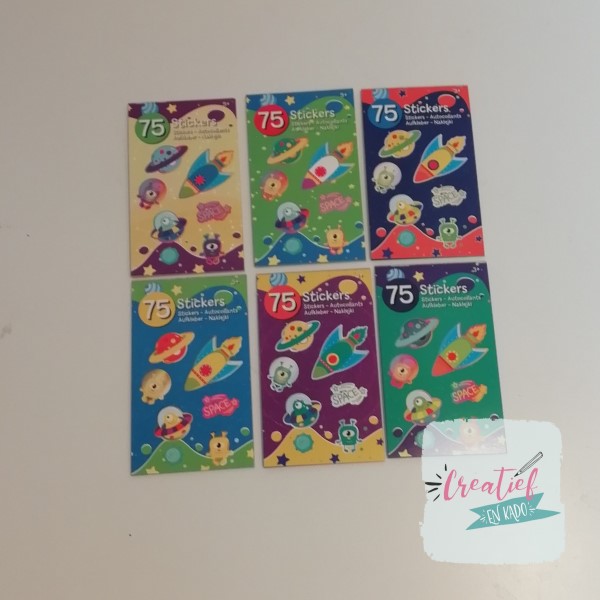 stickerboekjes ruimtevaart, stickers astronaut