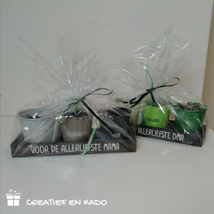 kruidentuintje voor de allerliefste mama, kruidentuintje voor mama of oma, cadeau moederdag,