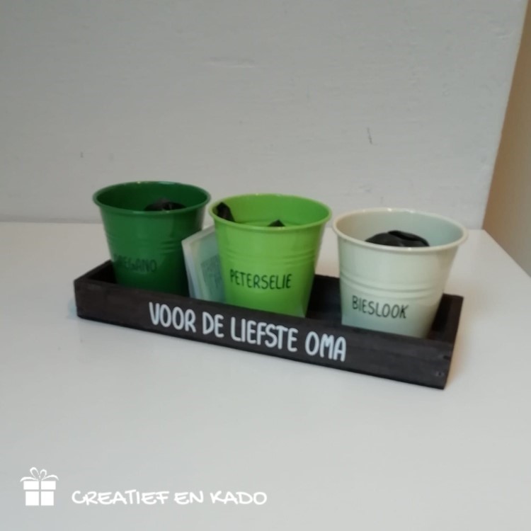 kruidentuintje Moederdag, keukenkruiden setje, cadeau moederdag