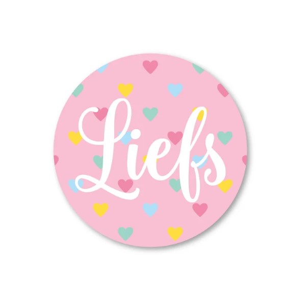 ronde sticker liefs, sticker studio schatkist