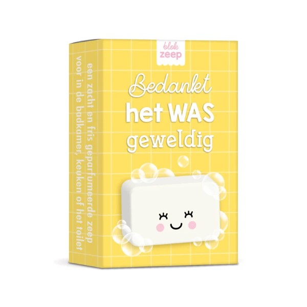 zeep bedankt het was geweldig, cadeau afscheid, zeep geel doosje, studio schatkist