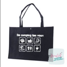 vilten camping tas, vilten shopper camping, vilten tas logo's, vilten tas navy blauw