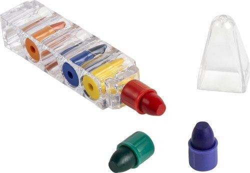 waskrijtjes in houder, wasco, traktatie, uitdeelkadootjes