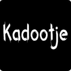 sticker kadootje, vierkante zwarte sticker kadootje