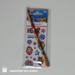 Paw Patrol stickervel trakatie, paw patrol thema, peuter trakatie,