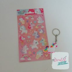 eenhoorn stickervel traktatie, eenhoorn traktatie, unicorn traktatie, meisjes traktatie