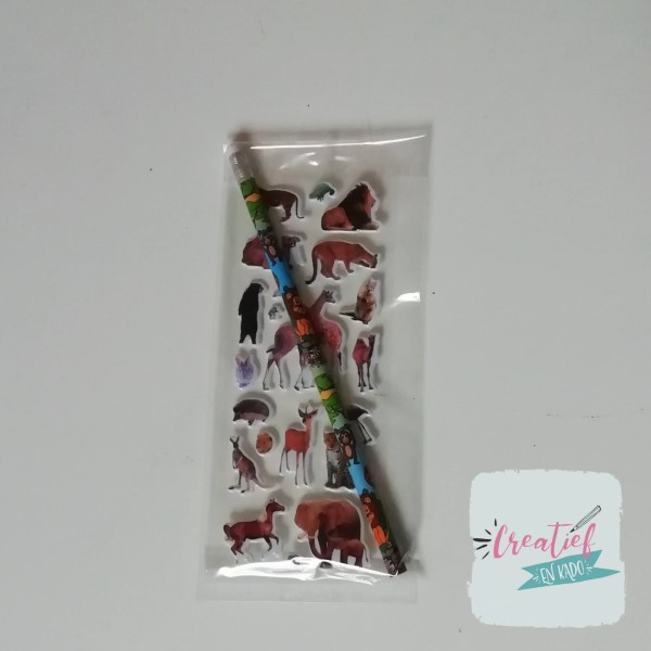 jungle stickervel traktatie, dieren traktatie, jongens traktatie