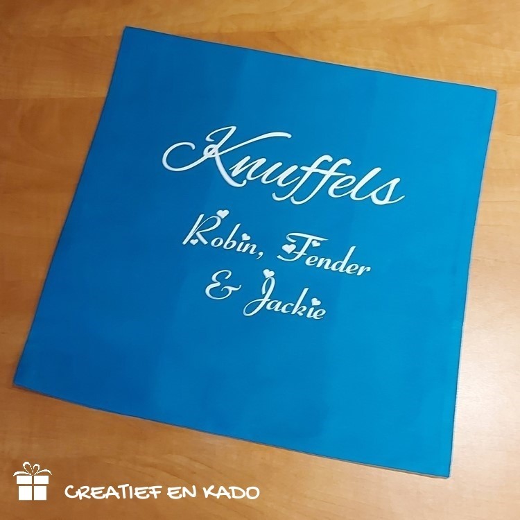 kussenhoes knuffels, kussenhoes eigen tekst
