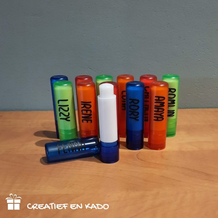 lippenbalsem met naam, naam traktatie, trakteren