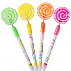 balpen lolly, balpen snoep, gekleurde balpennen, snoep traktatie