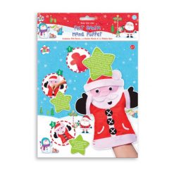 maak je eigen handpop kerstman, kerstman handpop, diy kerstmis