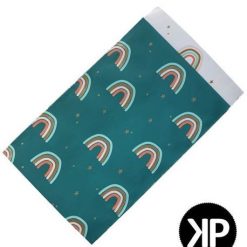 papieren zakje rainbox blue, cadeau zakje rainbow blue, cadeau zakje 17x25 cm