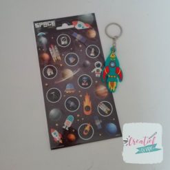 ruimtevaart stickervel traktatie, jongens traktatie,