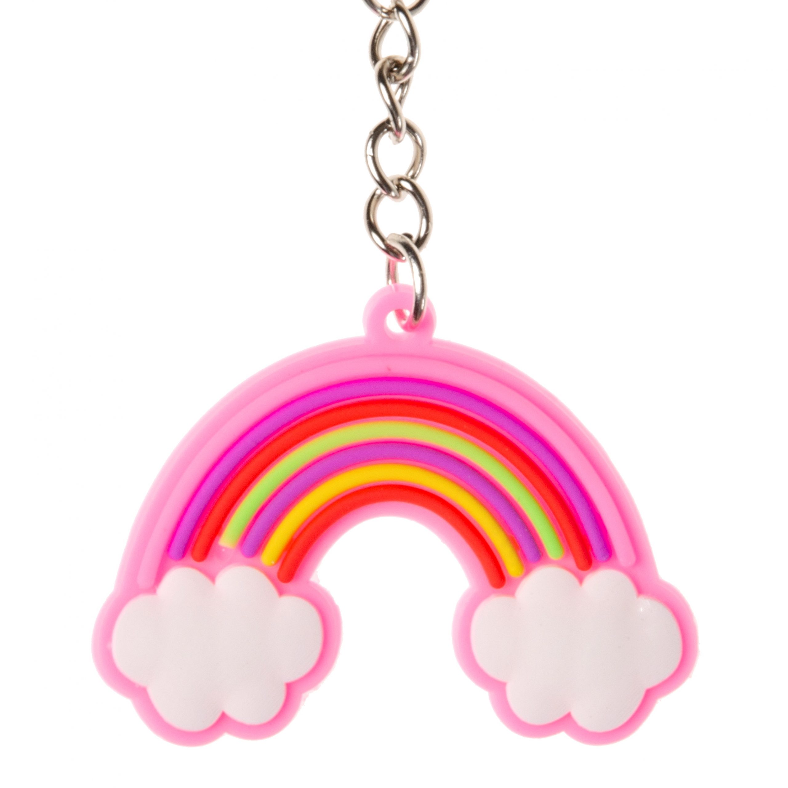 regenboog sleutelhanger, eenhoorn traktatie, meisjes traktatie, roze traktatie