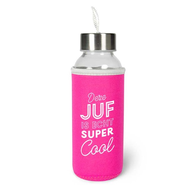 waterfles juf, cadeau juf, duurzame waterfles, deze juf is echt supercool