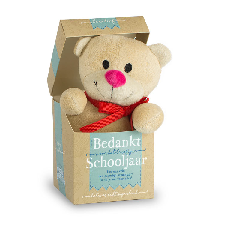 berelief schooljaar, berelief beertje, bedantk voor het berefijne sschooljaar, cadeau juf, cadeau meester, cadeau einde schooljaar