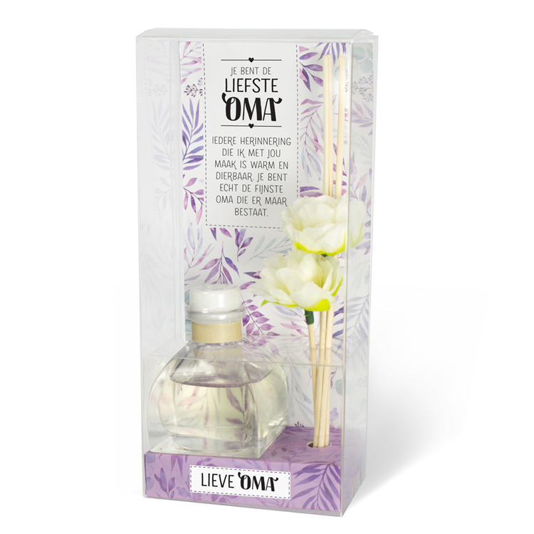 geurstokje lieve oma, cadeau oma,