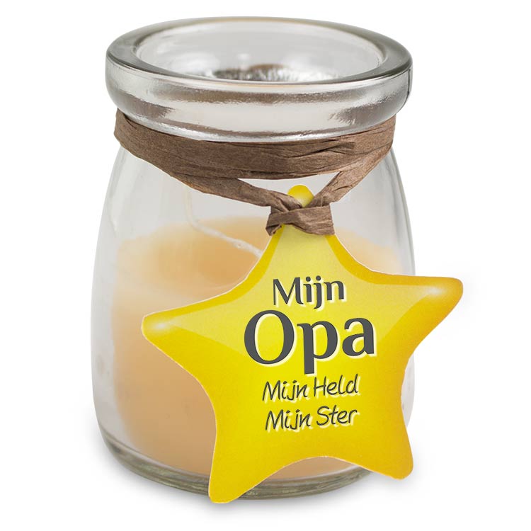 love light mijn opa, cadeau opa, kaarsje opa