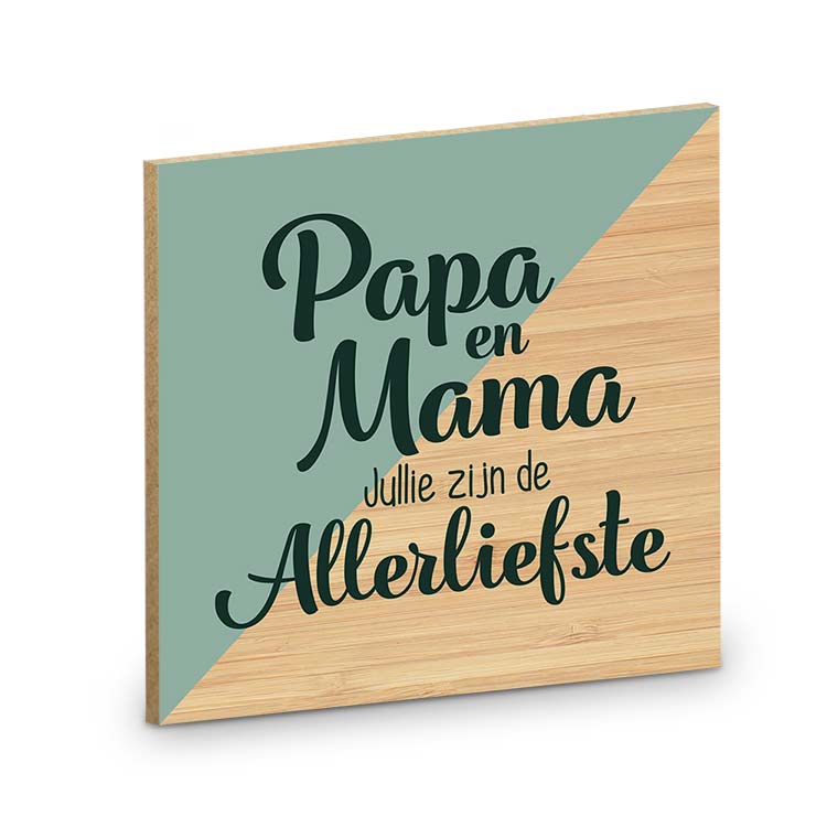 onderzetter papa en mama jullie zijn de allerliefste