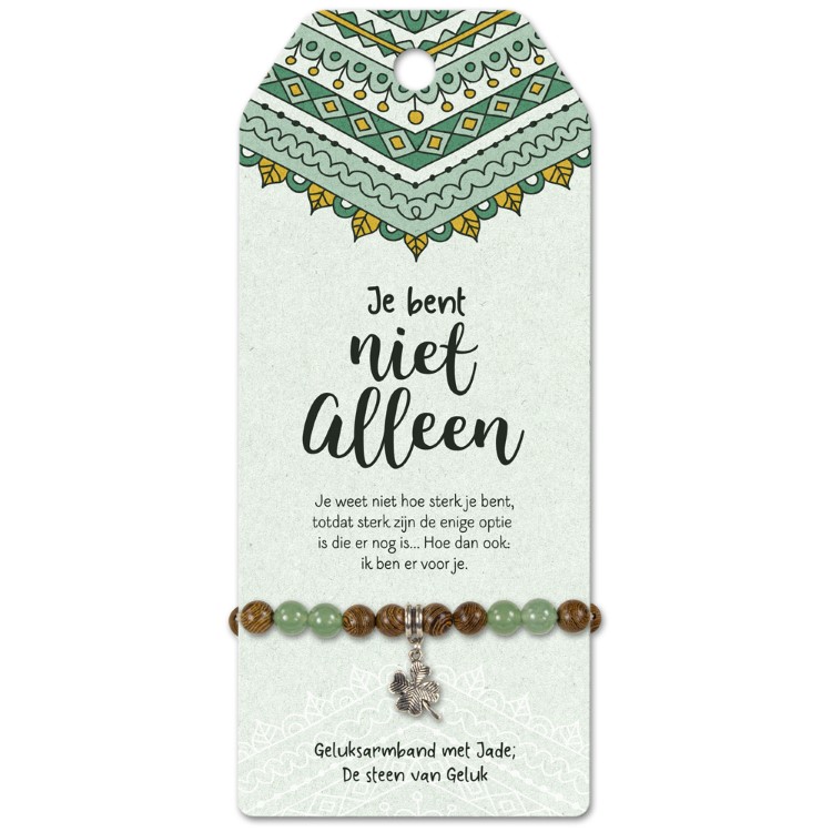 vriendschapsarmband niet alleen, armband sterkte, armband knuffel, sterkte wensen