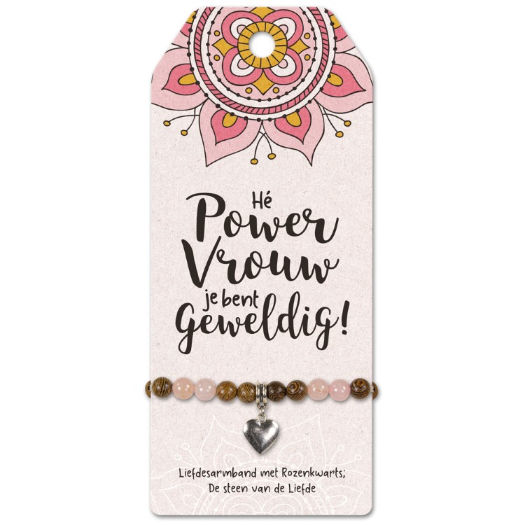 vriendschapsarmband powervrouw, cadeau voor haar, cadeau vriendin
