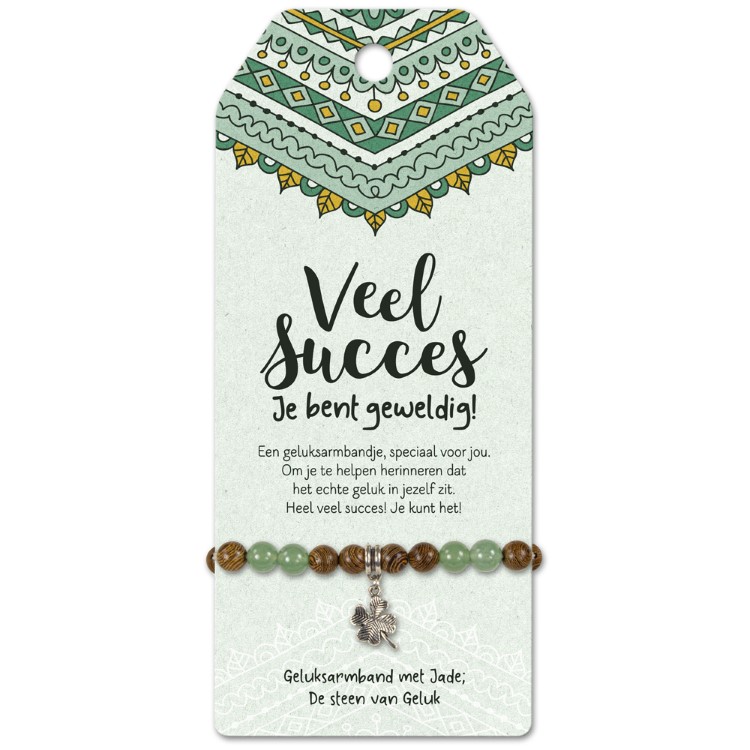 vriendschapsarmband veel succes, armband met edelstenen