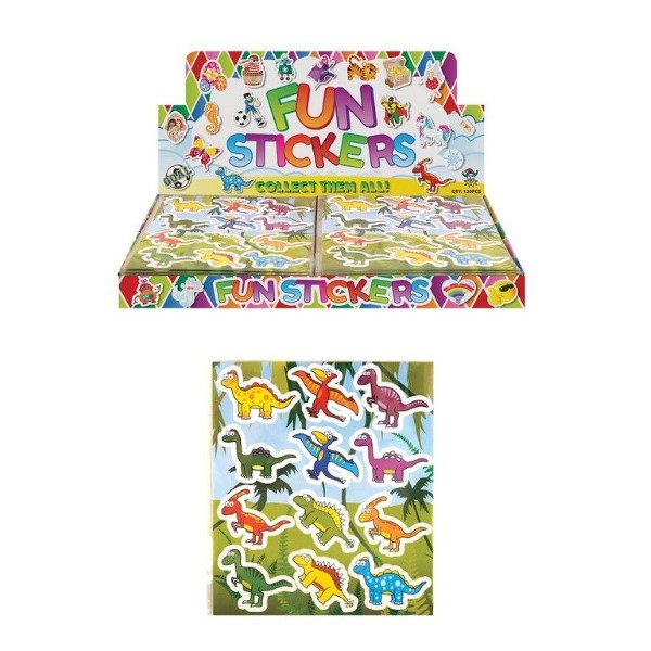 funstickers dinosaurus, dino stickers, dino traktatie, dinosaurus uitdeelkadootjes