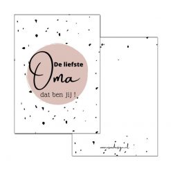 mini kaartje liefste oma